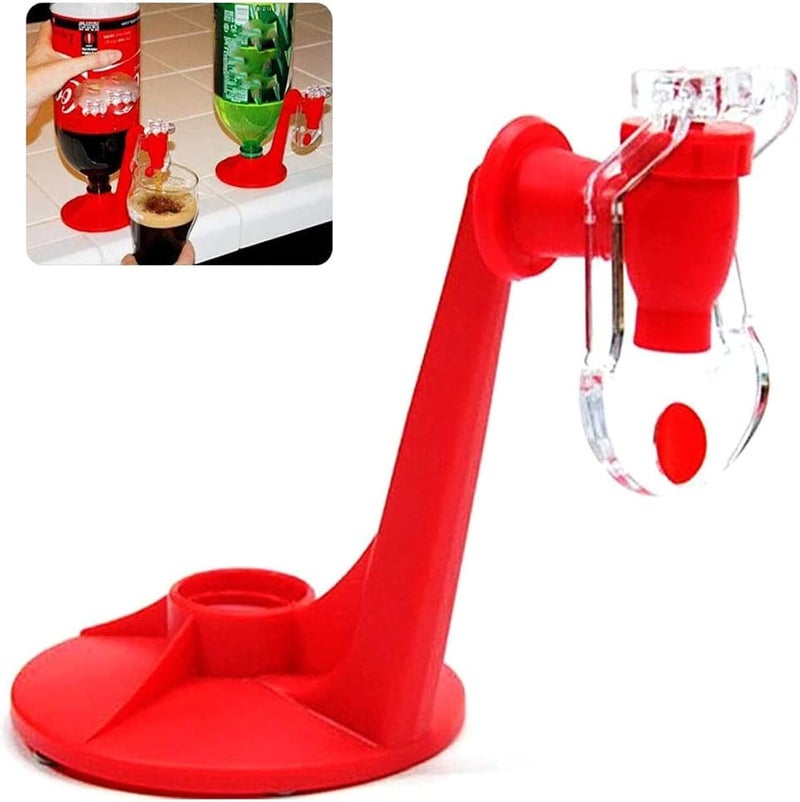 FirstOne 2 Liter Beverage Dispenser, Coke Soda Drink Dispenser Bottle Upside Down Drinking Fountains Water Dispense Machine for Party Home Bar (Style 1) - Image 1